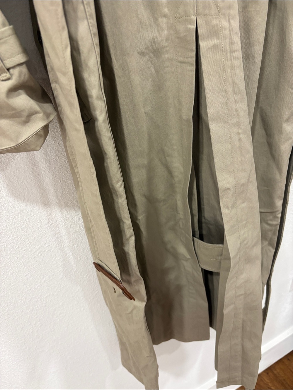 Buck Mason Dried Olive Signature Trench Coat Belted XS Retail $598 NWT - Picture 15 of 16